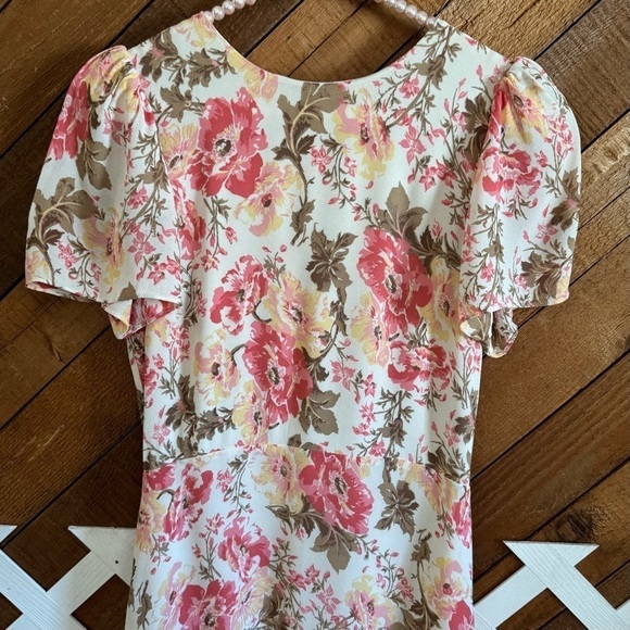 Reformation Beesley floral mini dress in Farrah size 8 - Picture 2 of 16